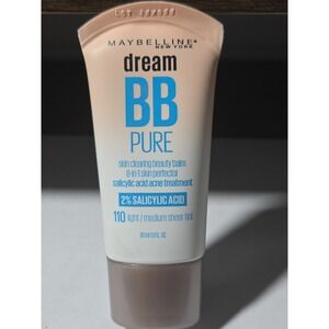 Maybelline New York Dream BB Pure 110 Light/Medium Sheer Tint New Sealed